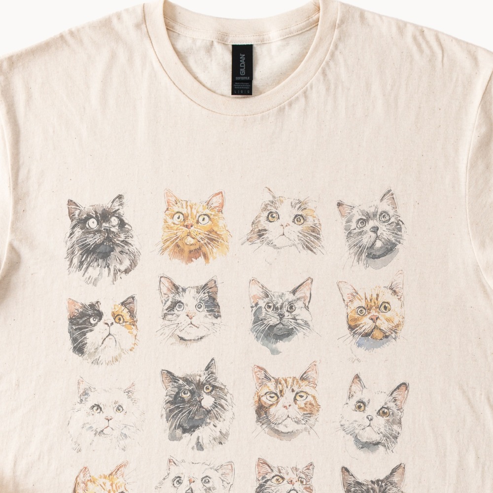 Watercolor Cat Art Lover Gift Shirt
